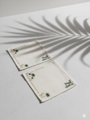 two cocktail napkins 10x10